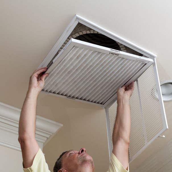 Replacing an HVAC filter